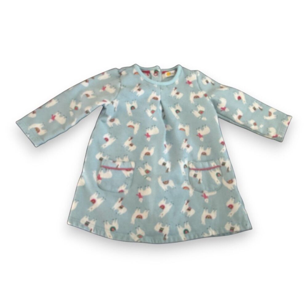 Baby Boden Llama Sweatshirt Dress 6-12 Months